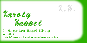 karoly wappel business card